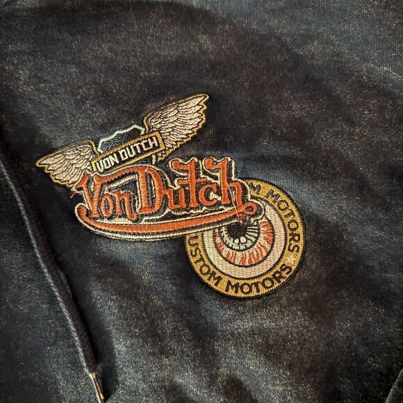 Von Dutch Blue Graphic Hoodie NWT - Picture 4 of 8